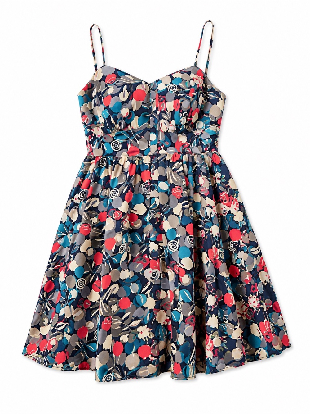 Forever 21 Y2K Abstract Print Spaghetti Strap Sundress Mini Dress Size L
